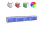 Syfax™ Mobili Tv Con Luci Led 2Pz Grigio Sonoma 100X30X30 Cm
