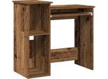 Syfax™ Scrivania Mensole Legno Vecchio 84X40X78 Cm Legno Multistrato