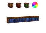 Syfax™ Mobili Porta Tv Con Luci Led 2 Pz Rovere Fumo 100X30X30 Cm