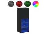 Syfax™ Mobile Tv Con Luci Led Nero 40,5X30X102 Cm