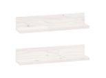 Syfax™ Mensole Da Parete 2 Pz Bianco 50X11X9Cm Legno Massello Di Pino