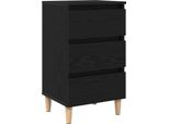 Syfax™ Armadio Da Notte Rovere Nero 40 X 35 X 69 Cm Legno Multistrato
