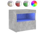 Syfax™ Comodino Con Luci Led Grigio Cemento 50X40X45 Cm