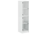 Syfax™ Credenza Con Ante In Vetro Bianca 35X37X142 Cm