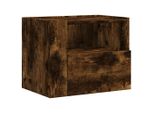 Syfax™ Comodini A Muro 2 Pz Rovere Fumo 45X30X35 Cm