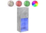 Syfax™ Mobile Tv Con Luci Led Grigio Cemento 40,5X30X102 Cm