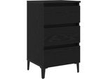 Syfax™ Armadio Da Notte Rovere Nero 40 X 35 X 69 Cm Legno Multistrato