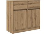 Syfax™ Credenza Con Cassetto Rovere Artigianale 80X34X76 Cm Truciolato