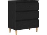 Syfax™ Credenza Rovere Nero 60 X 35 X 70 Cm Legno Multistrato