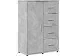 Syfax™ Credenza Grigio Cemento 60X31X84 Cm In Legno Multistrato