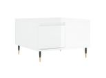 Syfax™ Tavolino Salotto Bianco Lucido 55X55X36,5 Cm Legno Multistrato