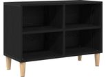 Syfax™ Mobile Tv Rovere Nero 69,5 X 30 X 50 Cm Legno Multistrato