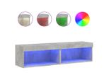Syfax™ Mobili Tv Con Luci Led 2Pz Grigio Cemento 60X30X30 Cm