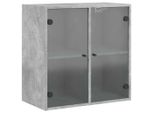Syfax™ Mobile A Muro Con Ante In Vetro Grigio Cemento 68X37X68,5 Cm