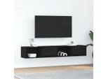 Syfax™ Mobili Tv 2 Pz Rovere Nero 80X31X25,5 Cm In Legno Multistrato