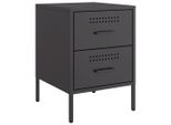 Syfax™ Comodino Nero 36X39X50,5 Cm In Acciaio