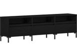 Syfax™ Mobile Tv Rovere Nero 150 X 30 X 44,5 Cm Legno Multistrato