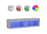 Syfax™ Mobili Porta Tv Con Luci Led 2Pz Grigio Sonoma 60X30X30 Cm