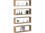 Syfax™ Scaffali Da Parete 4 Pcs Rovere Artigianale 80 X 15 X 26 Cm