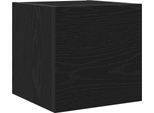 Syfax™ Mobile Tv Rovere Nero 30,5 X 30 X 30 Cm Legno Multistrato
