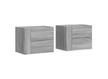 Syfax™ Comodini A Muro 2 Pz Grigio Sonoma 45X30X35 Cm