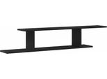 Syfax™ Mensola Per Tv Da Fissare A Muro Rovere Nero 125 X 18 X 23 Cm