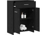 Syfax™ Mobile Da Bagno Rovere Nero 60 X 33 X 80 Cm Legno Multistrato