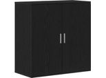 Syfax™ Credenza Rovere Nero 79 X 38 X 80 Cm Legno Multistrato