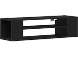 Syfax™ Mobile Tv Rovere Nero 100 X 30 X 26,5 Cm Legno Multistrato