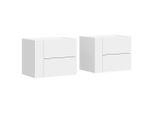 Syfax™ Comodini A Muro 2 Pz Bianchi 45X30X35 Cm