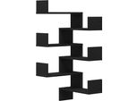 Syfax™ Scaffale Da Parete 2 Pcs Rovere Nero 40 X 40 X 49,5 Cm
