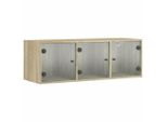 Syfax™ Mobile A Muro Con Ante In Vetro Rovere Sonoma 102X37X35 Cm