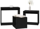 Syfax™ Tavolo Nesting 3 Pcs Rovere Nero Legno Multistrato