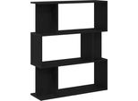 Syfax™ Libreria Rovere Nero 80X24X96 Cm In Legno Ingegnerizzato