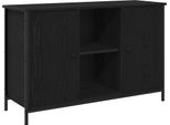Syfax™ Set Mobile Tv Rovere Nero 101 X 35 X 65 Cm Legno Multistrato