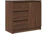 Syfax™ Credenza Con Cassetto Rovere Marrone 71X35X65 Cm In Truciolato