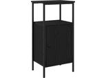 Syfax™ Armadio Da Notte Rovere Nero 41 X 31 X 80 Cm Legno Multistrato