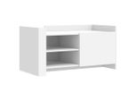 Syfax™ Tavolino Da Salotto Bianco 100X50X50 Cm In Legno Multistrato