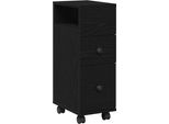 Syfax™ Set Di Mobili Per Il Bagno Rovere Nero 33 X 23 X 65 Cm