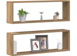 Syfax™ Scaffali Da Parete 2 Pcs Rovere Artigianale 80 X 15 X 26 Cm