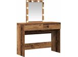 Syfax™ Tavolo Da Trucco Con Cassetto Legno Vecchio 100 X 40 X 130 Cm
