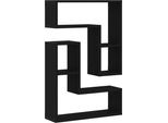 Syfax™ Scaffale Da Parete 2 Pcs Rovere Nero 50 X 15 X 85 Cm