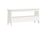 Syfax™ Panca Da Ingresso Bianca 100X28X45 Cm In Legno Massello Di Pino