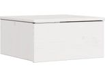 Syfax™ Comodino Bianco 37 X 35 X 18,5 Cm Legno Di Pino Massello