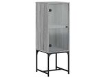 Syfax™ Mobile A Muro Con Anta In Vetro Grigio Sonoma 35X37X100 Cm