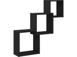 Syfax™ Mensole A Cubo Parete Rovere Nero 68X15X68 Cm Legno Multistrato