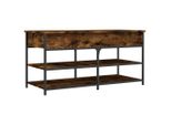 Syfax™ Panca Porta Scarpe Rovere Fumo 100X42,5X50 Cm Legno Multistrato