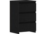 Syfax™ Armadio Da Notte Con Cassetto Rovere Nero 40 X 35 X 62,5 Cm