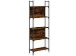 Syfax™ Libreria 5Ripiani Rovere Fumo 60,5X24X166,5Cm Legno Multistrato