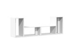 Syfax™ Mobili Tv A Parete 2Pz Bianchi 75X30X50 Cm In Legno Multistrato
